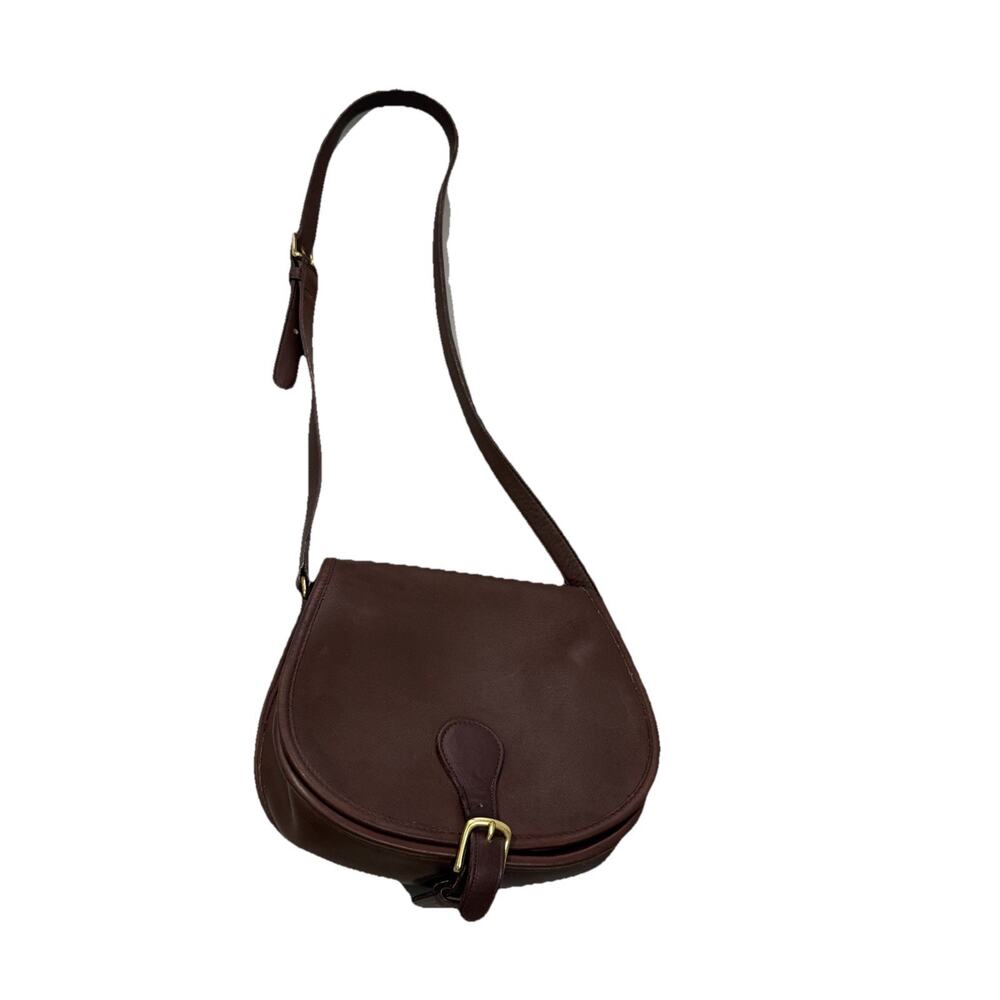 Vintage Rare Coach Dark Brown Leather Saddle Bag Classic Crossbody Bonnie Cashin - Picture 2 of 16